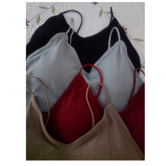 PRICE DROP!!  NEW.  Qty 4 Pull-on Bras (With removable padding) - Picture 2 of 5